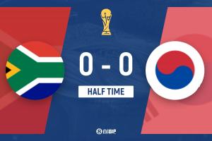 韩国0-0南非半场战平 金玟哉、李刚仁险些进球 马克霍帕错失良机
