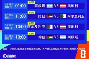 梅西休战6日之后！6月23日01:00阿根廷对阵奥地利，梅西有望独揽射手王荣誉